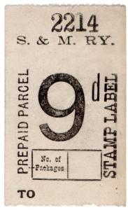 (I.B) Shropshire & Montgomeryshire Railway : Prepaid Parcel 9d