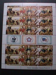 ​BARBUDA 1976- BICENTENARY OF AMERICAN REVOLUTIONARY MNH FULL SHEET #3 VF