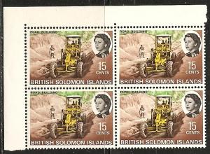 Solomon Isls. 188 MNH 1968 15c Road Building Block