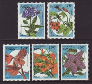 Congo 1016-1020 Flowers MNH VF