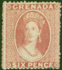 Grenada 1863 6d Rose SG6 V.F & Fresh MM Scarce