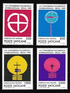 Vatican 44th Intl Eucharistic Congress 4v 1989 MNH SC#838-841 SG#936-939