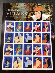 US 5213-22 Disney Villains - Sheet of 20 Forever Stamps Mint Never Hinged