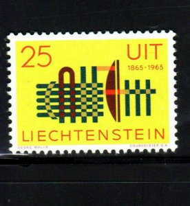 LIECHTENSTEIN #405  1965  ITU  MINT  VF NH  O.G  a