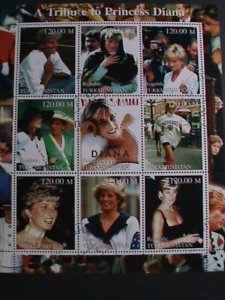 TURKMENISTAN 2000-IN MEMORIAL -PEOPLE'S QUEEN-LADY DIANA-CTO-S/S VERY FINE