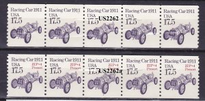 PNC5 17.5c Racing Car US 2262, 2262a Lot (2) MNH F-VF