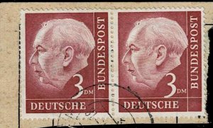 Germany,Sc.#721 used pair, Heuss