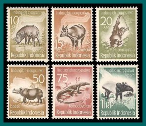Indonesia 1959 Animal Protection, MNH  473-478,SG798-SG803