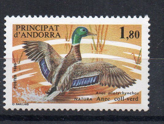 ANDORRA - FRENCH ANDORRA - 1985 - BIRDS - DUCKS -