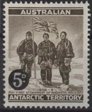 Australian Antarctic Territory L1 (mh) 5c explorers Edgeworth David... (1957)