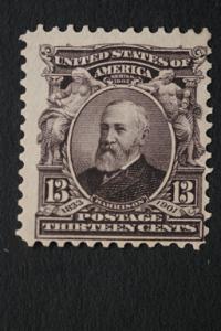 United States #308 13 Cent Harrison Violet Black 1902 OG