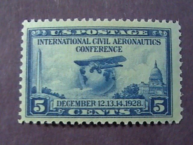 U.S.# 650-MINT/NEVER HINGED--INTNL. CIVIL AERONAUTICS CONFERENCE---1928