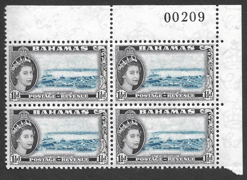 Doyle's_Stamps: MNH 1954 Bahamas PNBs, Scott #160** to #163**