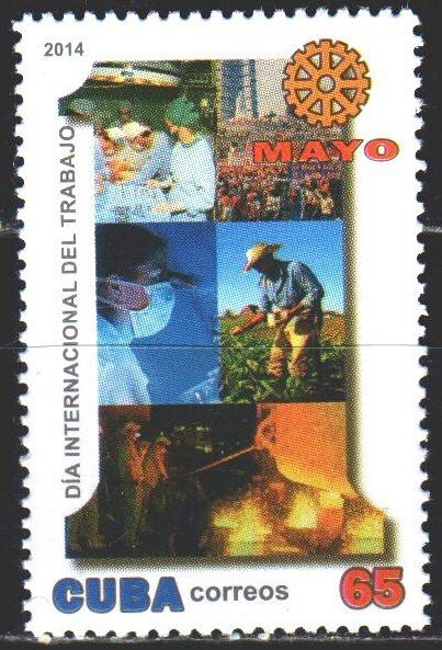 Cuba. 2014. 5805. May 1, labor day. MNH.