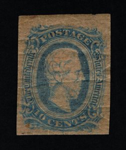 GENUINE CONFEDERATE CSA SCOTT #11 MINT OG BLUE DIE-A ARCHER & DALY PRINTING