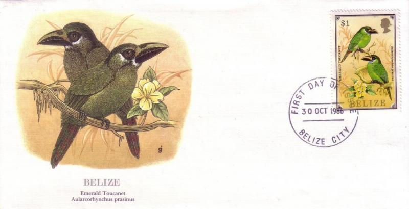 Belize FDC SC# 848 Emerald Toucanet L105