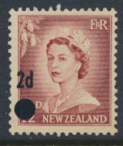 New Zealand SG 763  Used   SC# 319  OPT Surcharge 1958  see scan