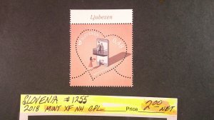 Slovenia 2018 LOVE Stamp Scott# 1255 Mint XF NH CPL (1)
