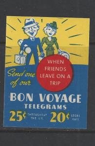 Vintage - Bon Voyage Telegrams Promotional Poster Stamp (AW22)