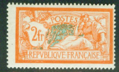 FRANCE Scott 127 MH* 1920 Merson Orange and Blue CV $42.50