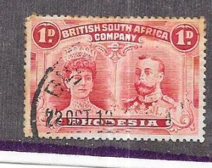 Rhodesia #102 1 p red    (U)  CV $4.50