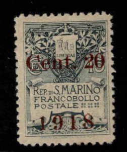 San Marino Scott 80 MH* 1918  surcharged stamp