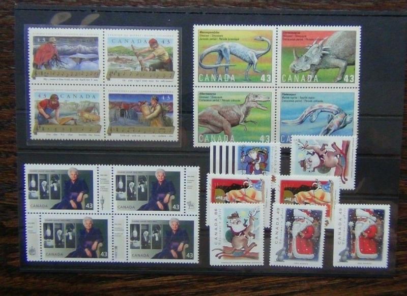 Canada 1993 Folk Songs Prehistoric Christmas 1994 Governor sets MNH  