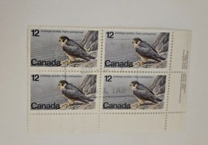 Canada 1978 Endangered Wildlife #752 Used Plate Block