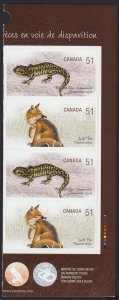 FOX, SNAKE, SALAMANDER * Endangered Species Canada 2006 #2174-2177 MNH fr BK335