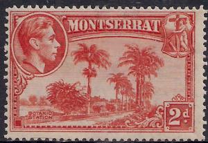 Montserrat 1938 - 48 KGV1 2d Orange MM SG 104a ( H1328 )