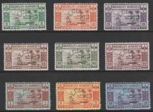 NEW HEBRIDES (French) 1938 SPECIMEN   set o 5