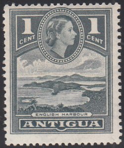 Antigua 1953-56 MH Sc #108 1p English Harbour Wmk Crown, Script CA