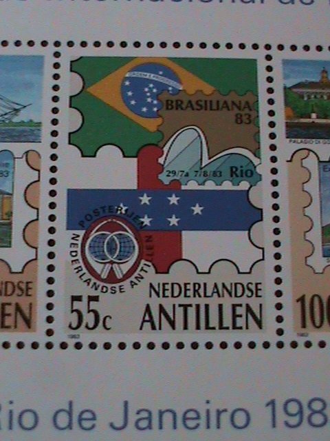 NEDERLAND-ANTILILEN-1983 SC#495a BRASILIANA'83 WORLD STAMPS SHOW MNH S/S VF