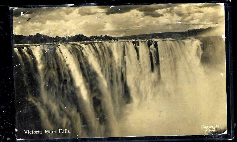 SOUTHERN RHODESIA COVER (PP1211B) KGV 1 1/2D ON PPC TO ENGLAND VICTORIA FALLS