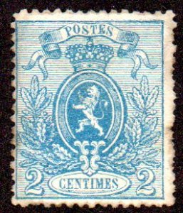 BELGIUM 25b USED SCV $90.00 BIN $36.00 COAT OF ARMS