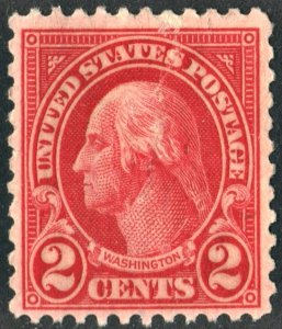 SC#634 2¢ Washington Single (1926) No Gum/Uncancelled