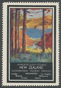 Marlborough Sounds, New Zealand, Government Tourist Offices, Poster Stamp