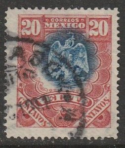 MEXICO 300, 20¢ EAGLE COAT OF ARMS. USED .VF. (881)