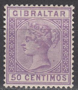 Gibraltar - 1889 -- QV \50c\ - MLH