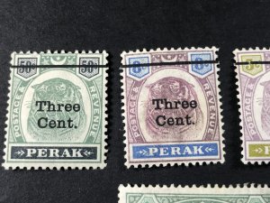 MALAYA/PERAK # 62-68 -MINT/HINGED-COMPLETE SET--------1900