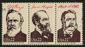 US 2218a-c Used : Attached Trio