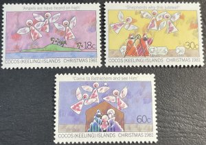 COCOS ISLANDS # 75-77-MINT NEVER/HINGED---COMPLETE SET----1981