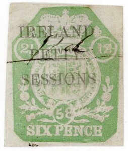 (I.B) QV Revenue : Ireland Petty Sessions 6d (1858)