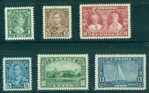 CANADA #211-16, Complete set, og, NH, VF, Scott $37.10