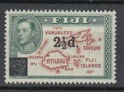 Fiji - 1941 KGVI 2 1/2 on 2p Sc# 136 - MLH (6723)