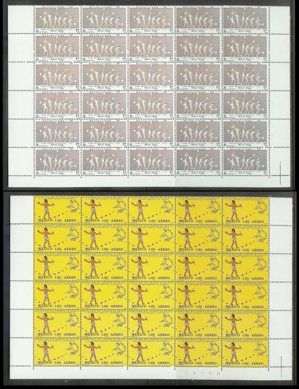 MEXICO (189) Partial Sheets 4350+ Stamps All Mint Never Hinged Huge selection!