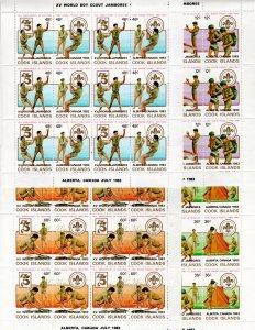 Cook Islands 1983 MNH Sc 705a-708b Sheets of 12 