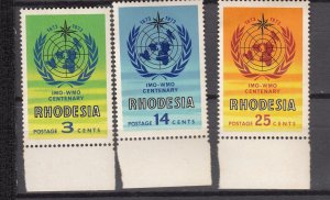 J27456 1973 rhodesia mnh set #321-3 designs