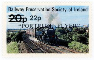 (I.B) Ireland Cinderella : Railway Preservation Society 22p on 20p OP (Portrush)