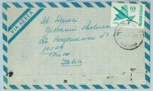 96873 -  ARGENTINA - POSTAL HISTORY -  $68 on COVER to ITALY  1970 used as 0.68$